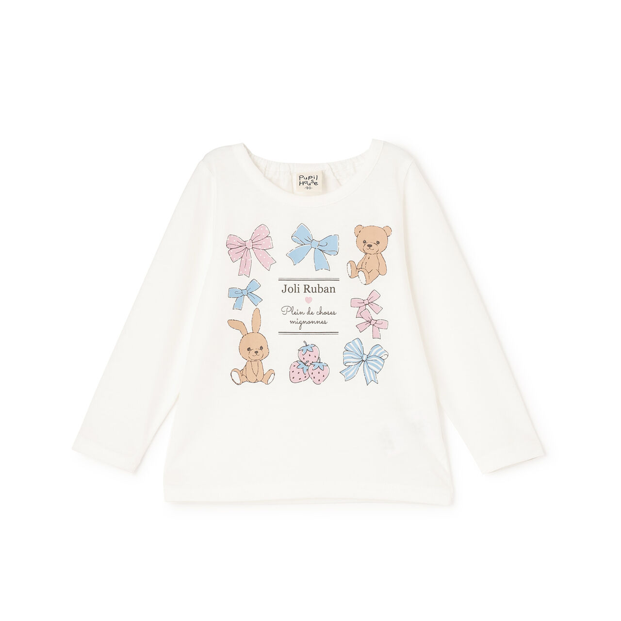 990T Long-Sleeve Plush Ribbon,Navy, large image number 7