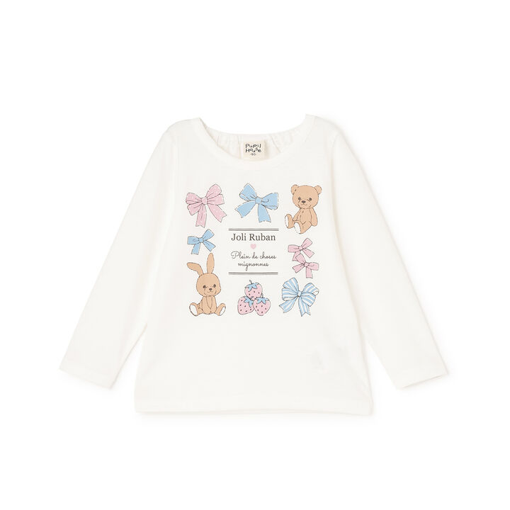 990T Long-Sleeve Plush Ribbon,Navy, medium image number 7