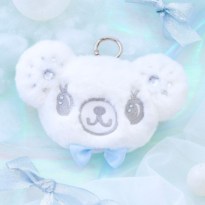 White Mint-kun Fluffy Sparkle Pouch,, medium