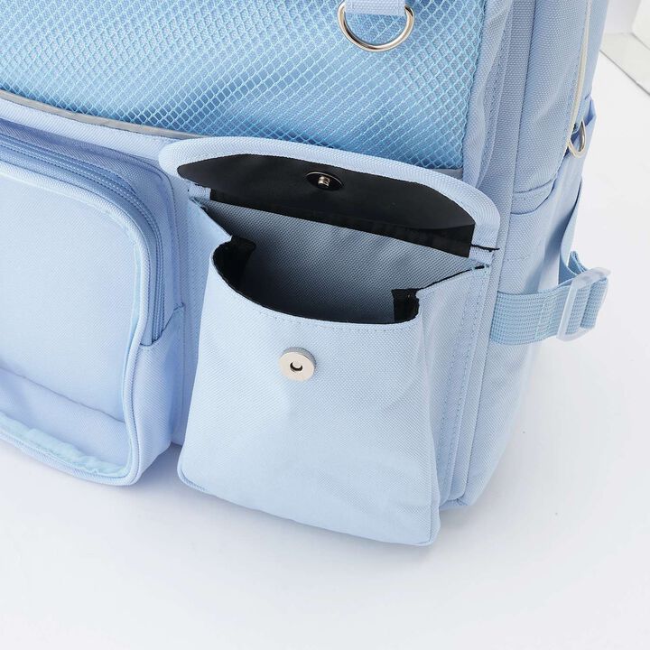 Water-Repellent Clear Pocket Backpack with Charm 20L,Black, medium image number 9