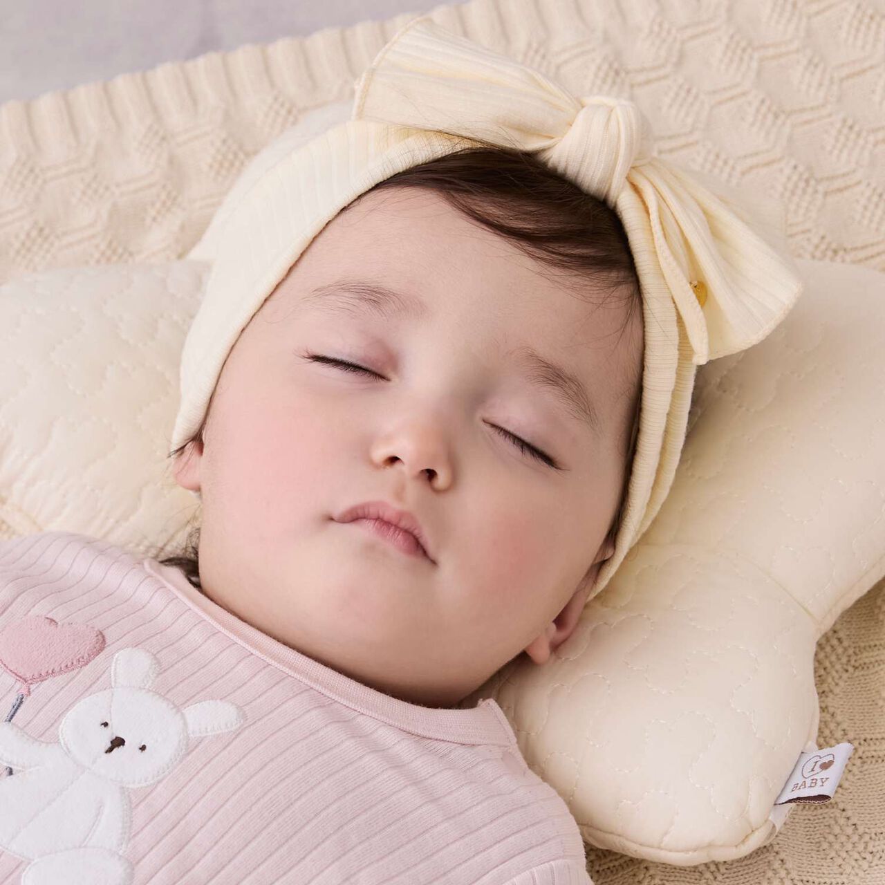 Ribbon Headband,Ivory, large image number 0