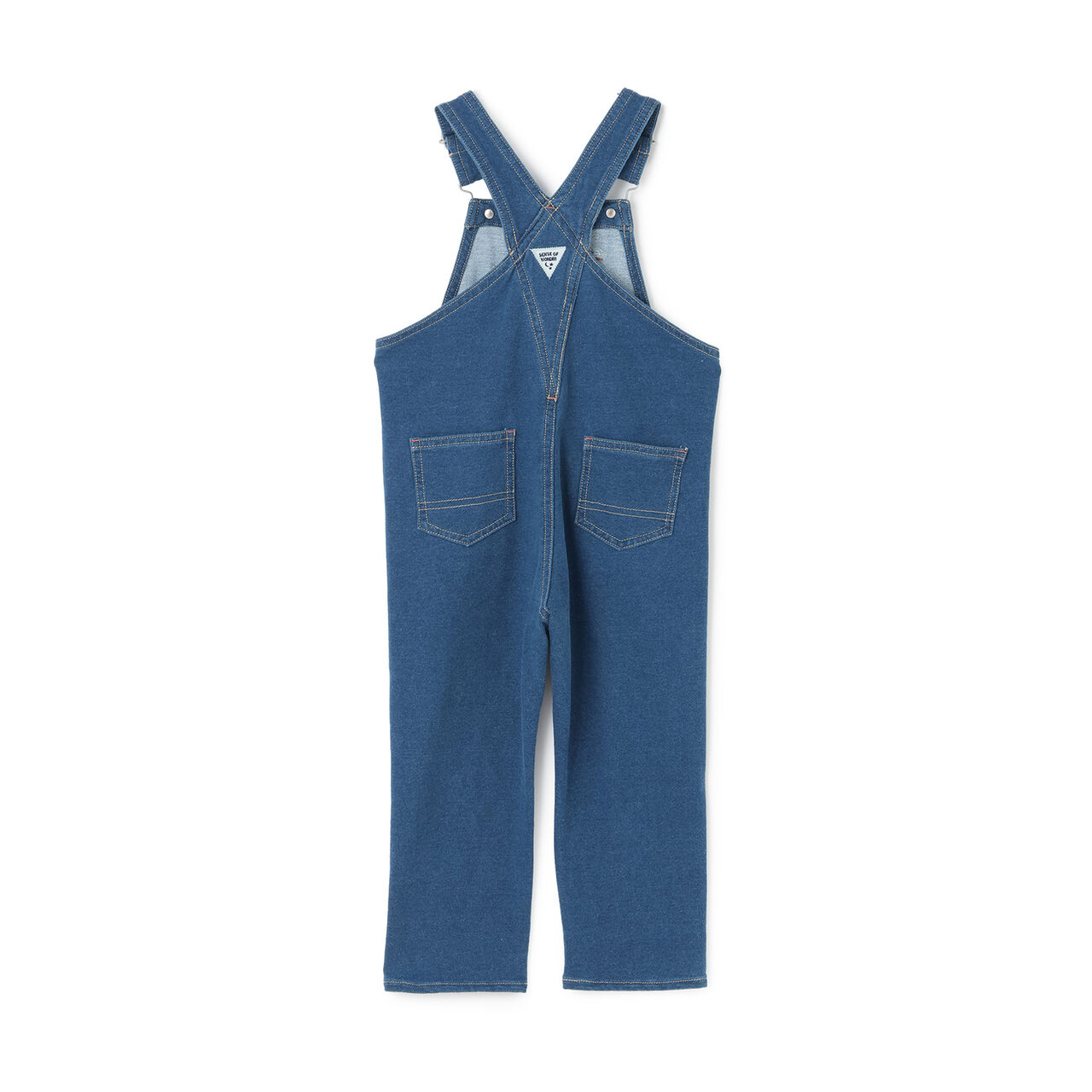 Knit Denim Overalls,Navy, large image number 1