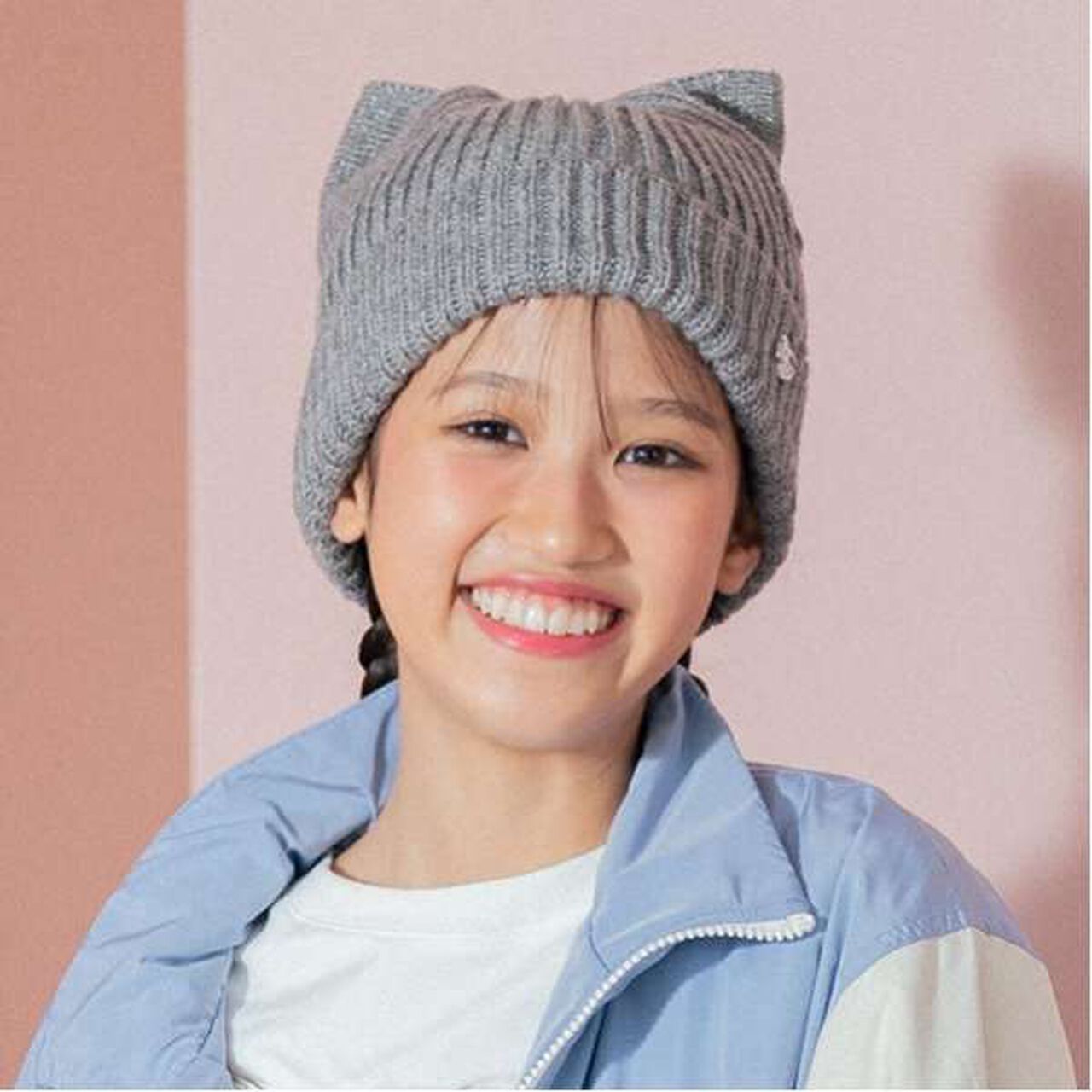 Sparkling Ribbon Knit Cap,Gray, large image number 7