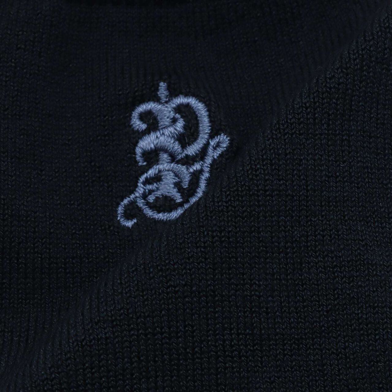 [Graduation Attire] Embroidered Logo Knee-High Socks,Deep red, large image number 3