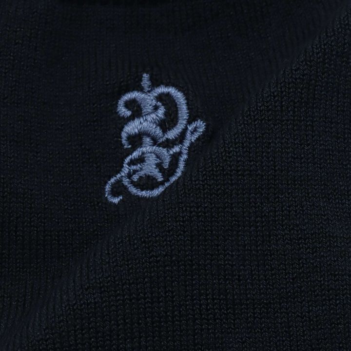 [Graduation Attire] Embroidered Logo Knee-High Socks,Deep red, medium image number 3