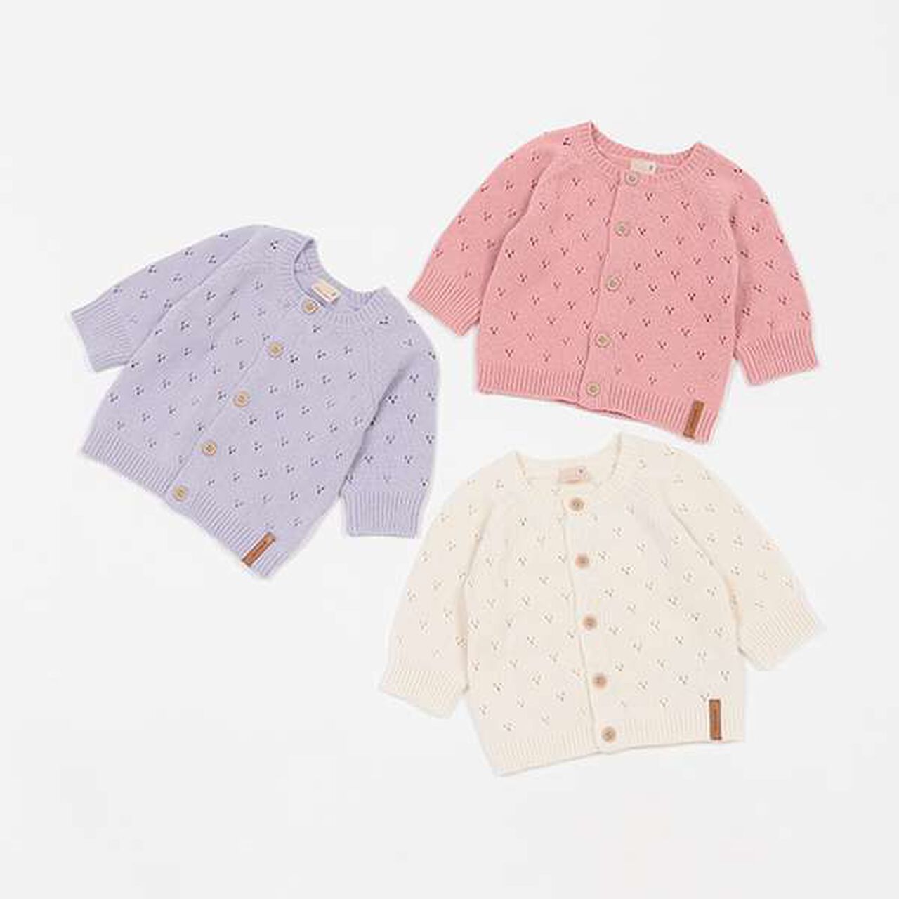 Needle Punch Cardigan,Ivory, large image number 8