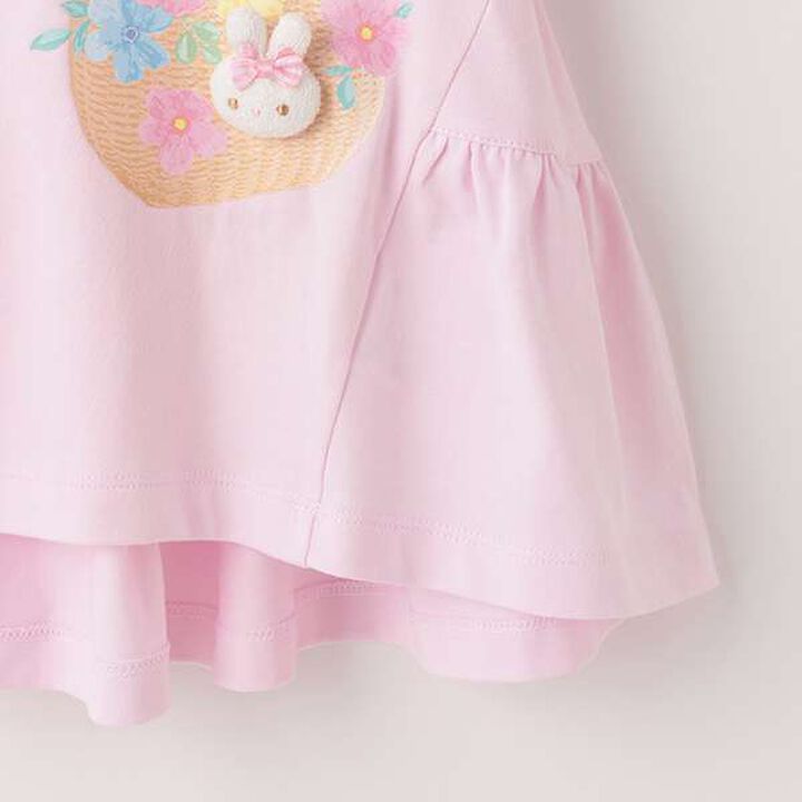 Tiered Tunic with Rabbit Mascot,Off white, medium image number 5