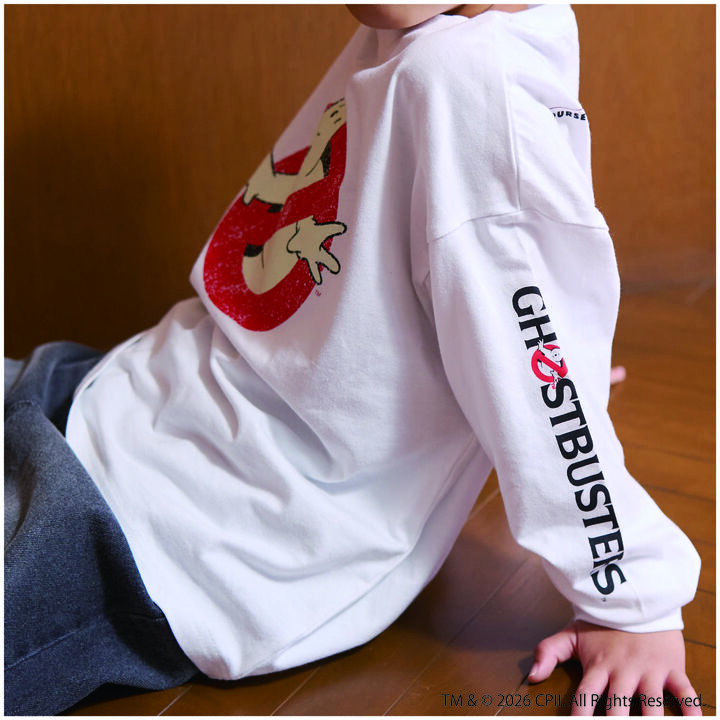 [Ghostbusters] Phosphorescent Logo Long-Sleeve T-Shirt for Boys Kids,Ivory, medium image number 3