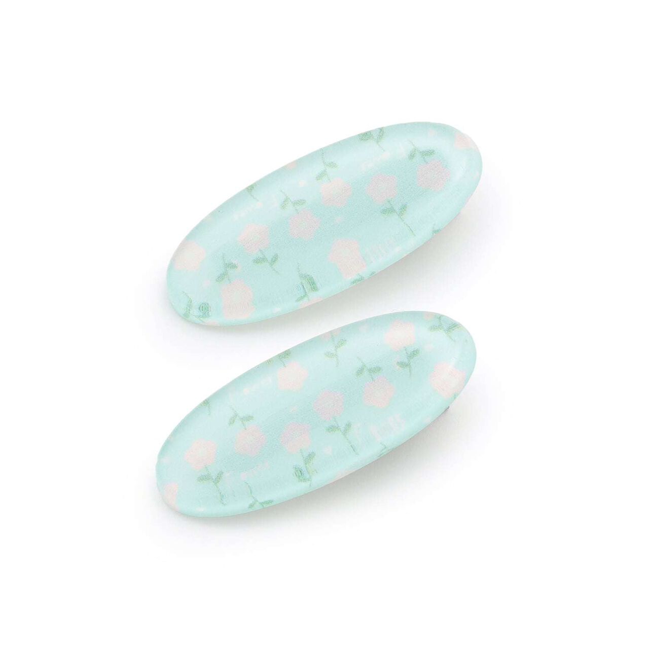 Flower All-Over Pattern Hair Clips (Set of 2),Lavender, large image number 4