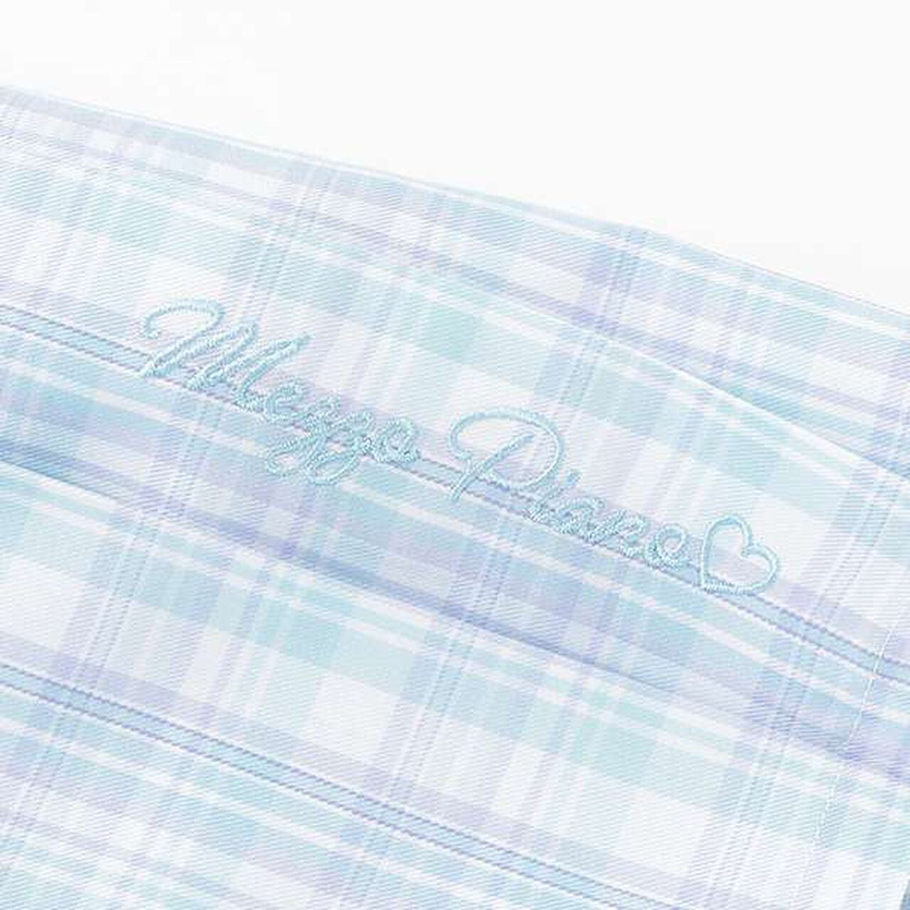 Check Pleated Skirt-Pants with Mini Pouch,Blue, large image number 8