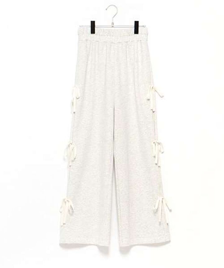 Side Ribbon Tuck Pants,Smoke white, medium image number 7