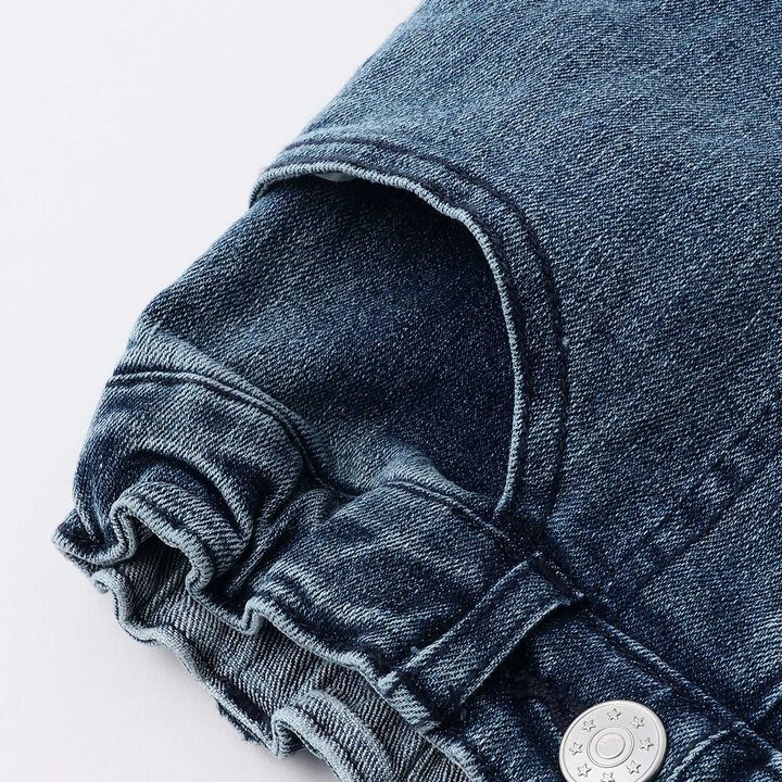 Stretch Denim Flared Pants,Blue, medium image number 14