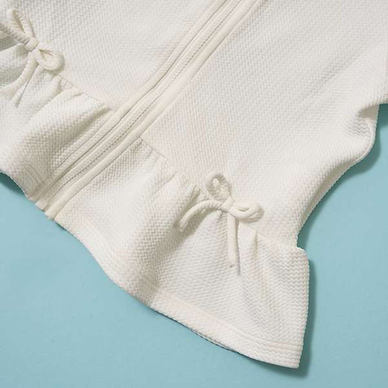 [SWIM] [UV Processing] Hem Frill Zip Rash Guard,Mint, large image number 22