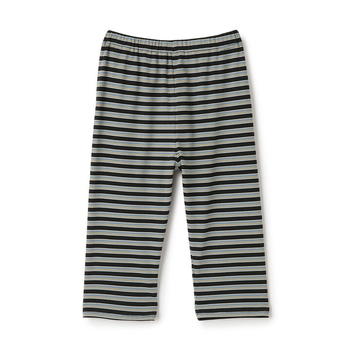 [365D] Rib Stripe Pattern 6-Length Leggings,, medium