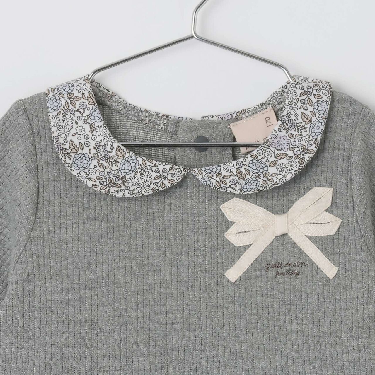 Collared Balloon SK Romper,Light pink, large image number 5