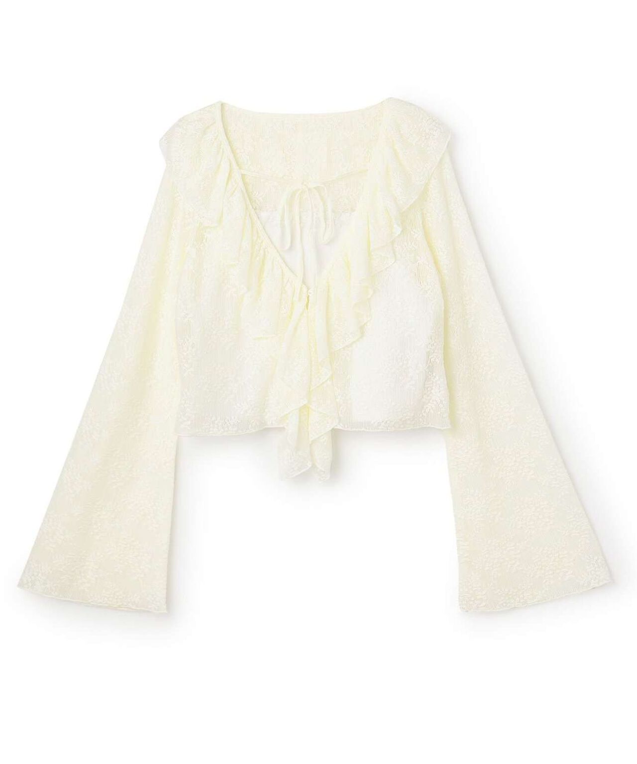 Frill Bolero Camisole Set [Korean Fashion],Light blue, large image number 4