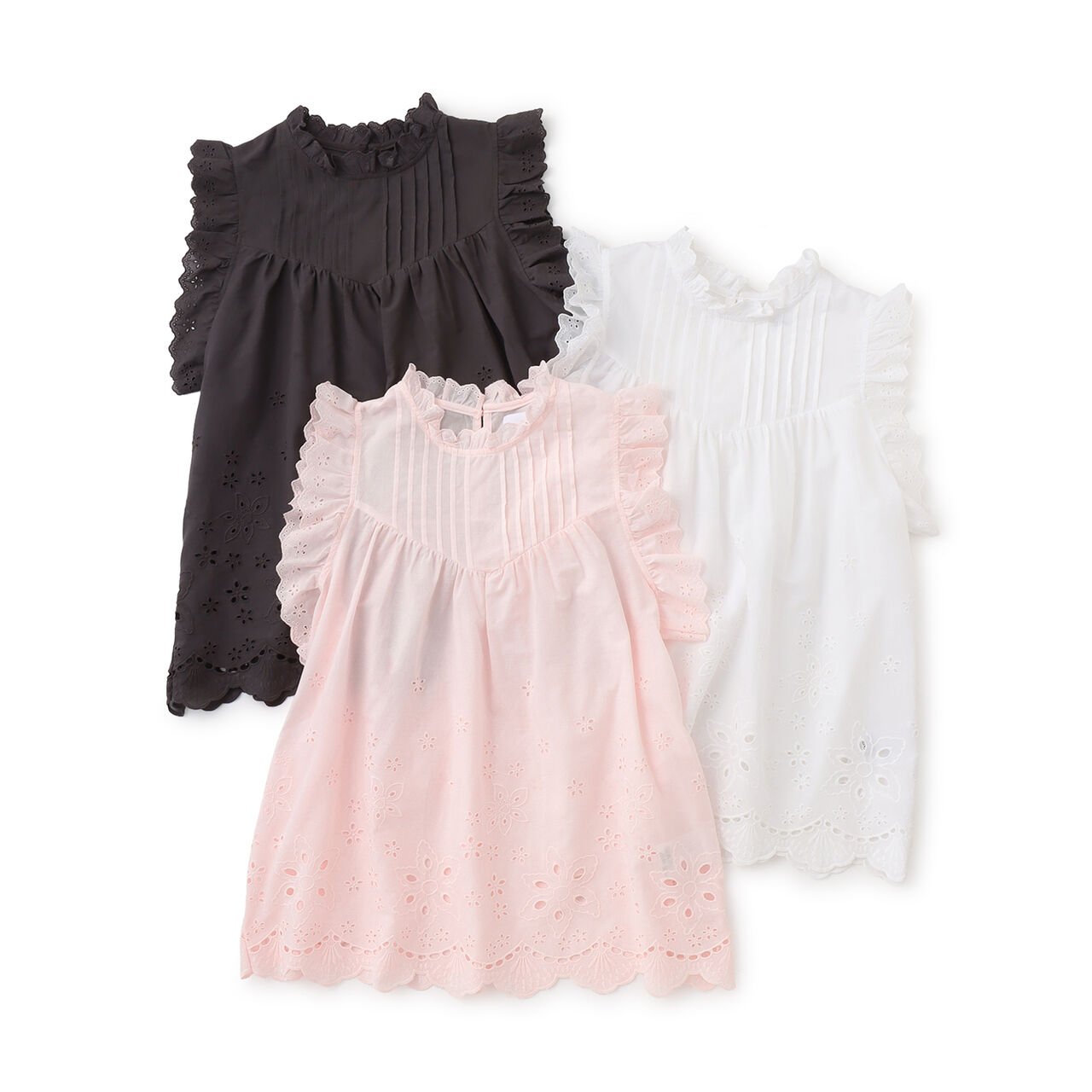 [Parent-Child Matching] Overlay Lace Tunic,Dark red, large image number 7