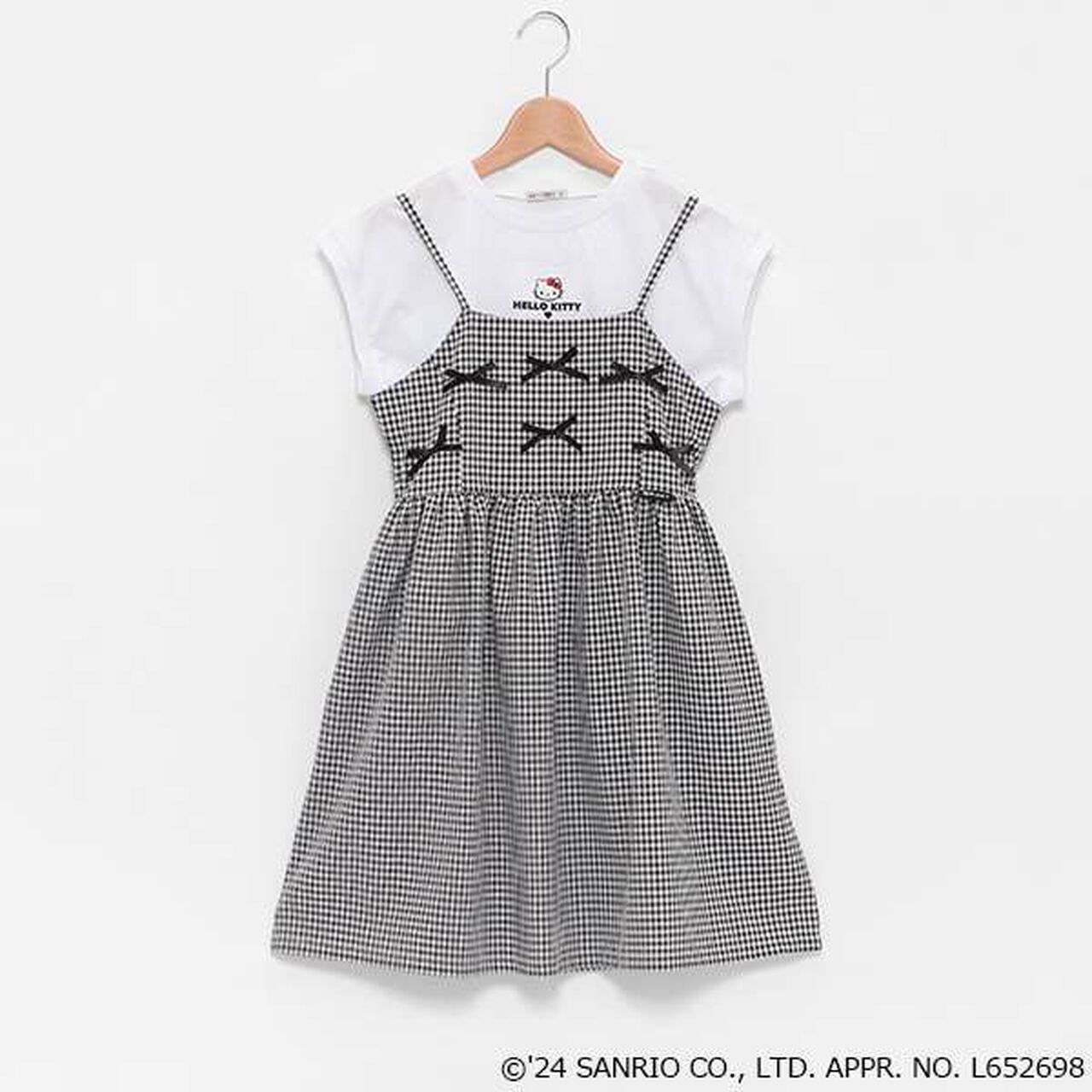 Hello Kitty Gingham Camisole One-Piece Dress Set,Blue, large image number 21