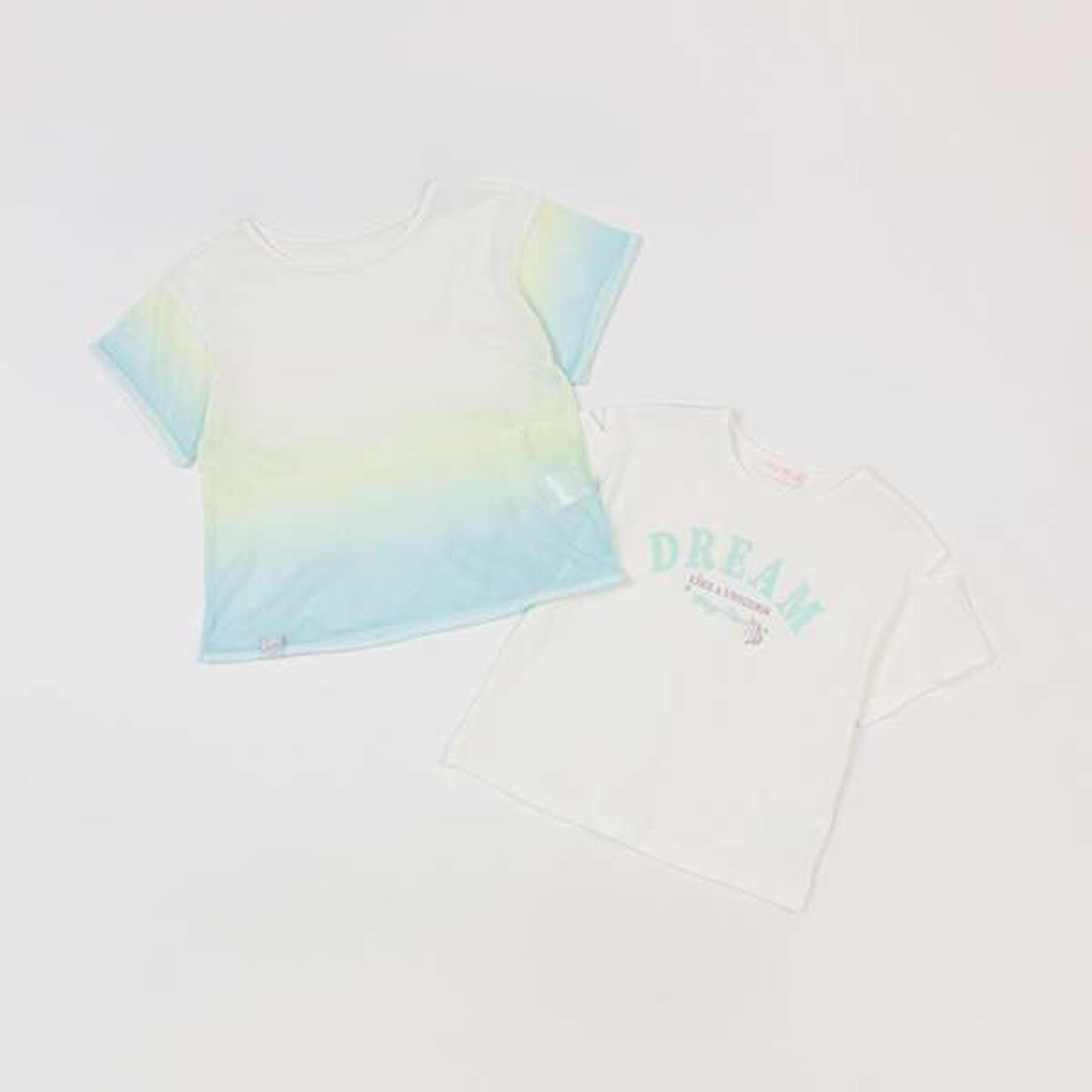Gradient Mesh Layered T-Shirt,Mint, large image number 1
