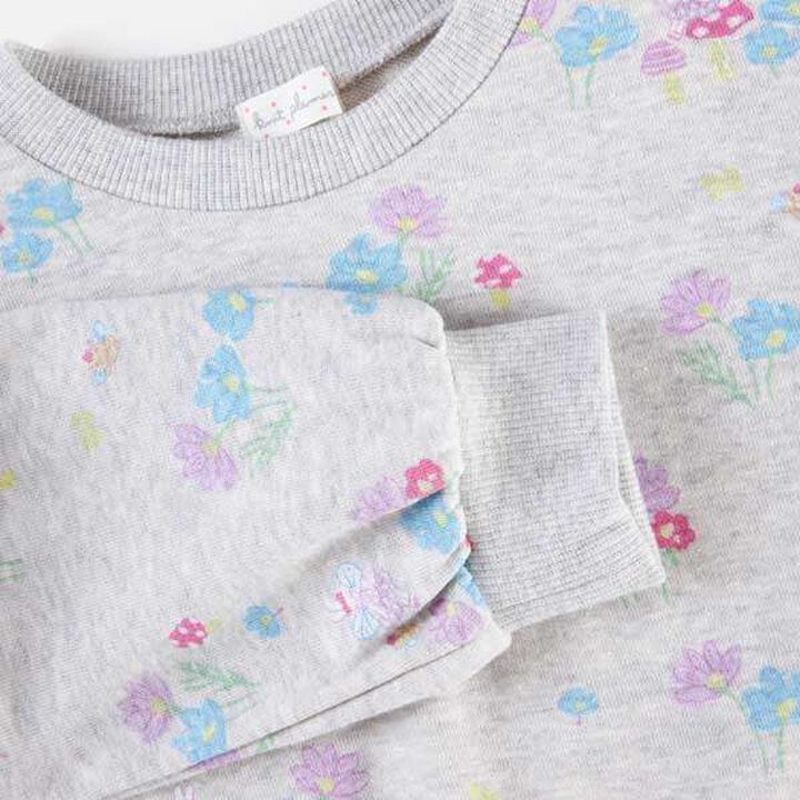 [Made in Japan] Rabbit All-Over Pattern Sleeve Frill Sweatshirt (120-130),Off white, medium image number 14