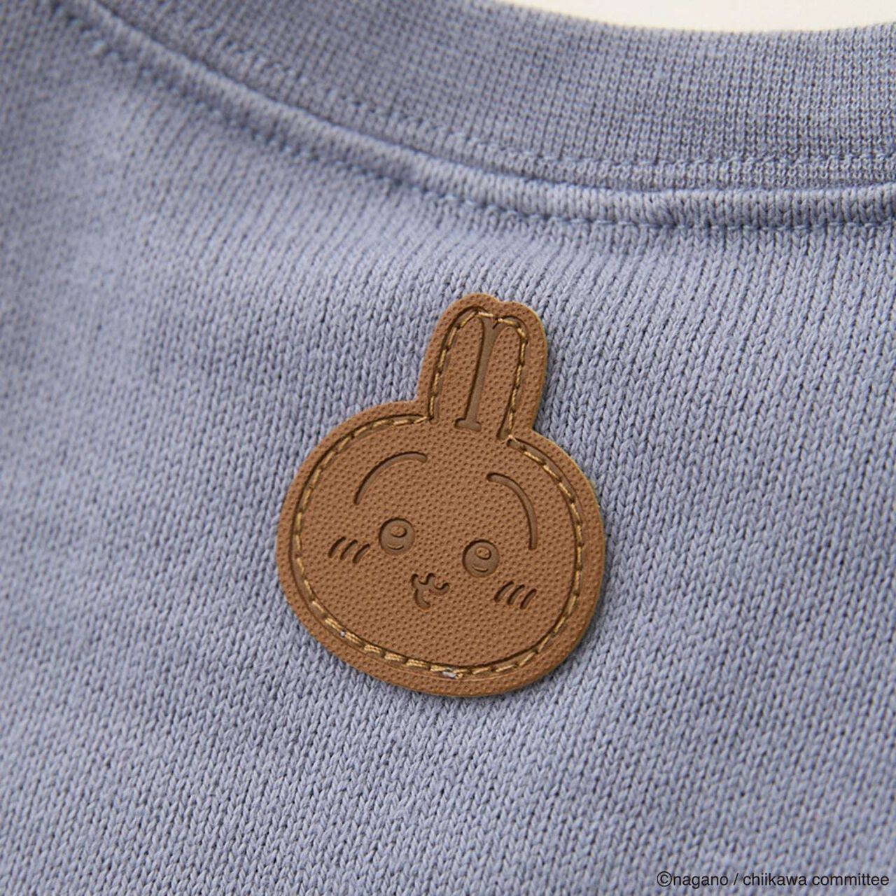 [Anime Chiikawa] Star Logo Appliqu&eacute; Pocket T-Shirt,Light blue, large image number 13