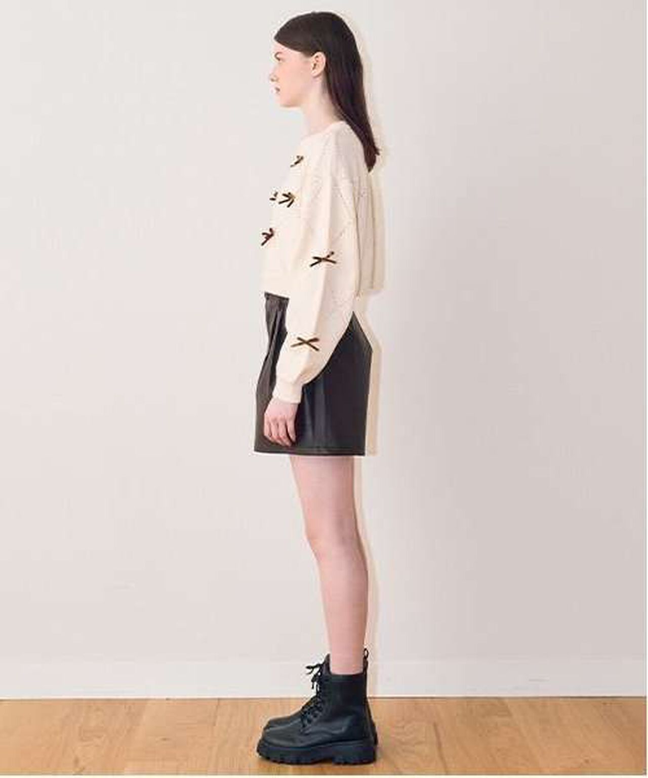 Faux Leather Shorts,Black, large image number 8