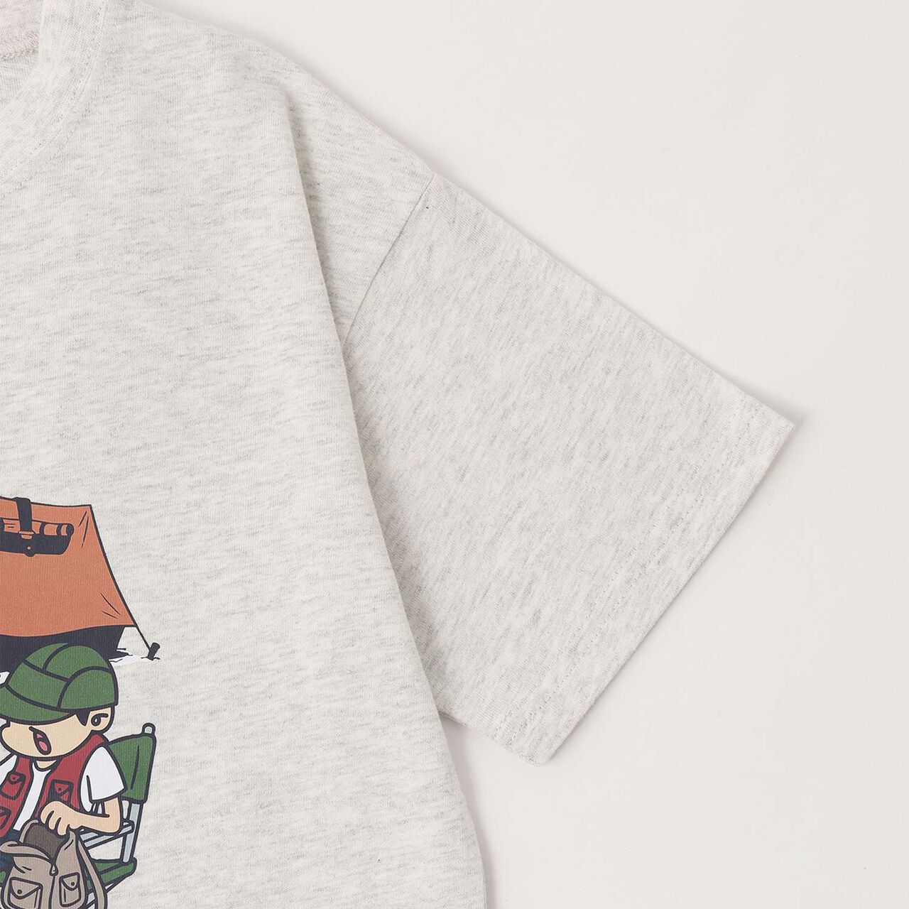 [100% Cotton] 365D OFUZAKE Summer Tee,Milky white, large image number 7