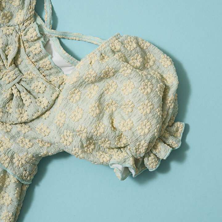 [SWIM] [UV Processing] Flower Jacquard One-Piece Dress Style Separates,Beige, medium image number 15