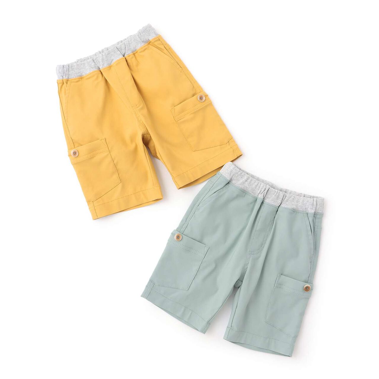 Stretch Twill Cargo Half Pants,Mustard, large image number 8