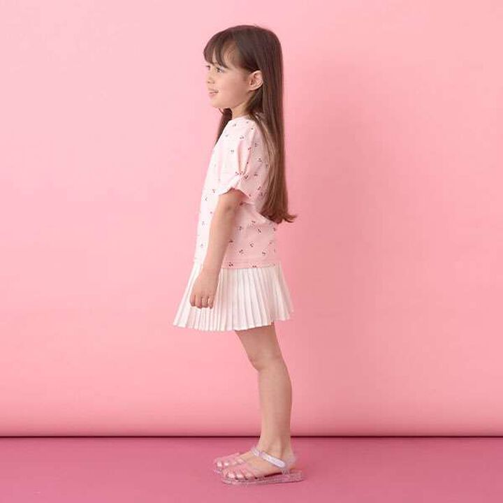 [Soft Cotton] Assorted All-Over Pattern T-Shirt with Tuck Sleeves,Moderate blue, medium image number 13