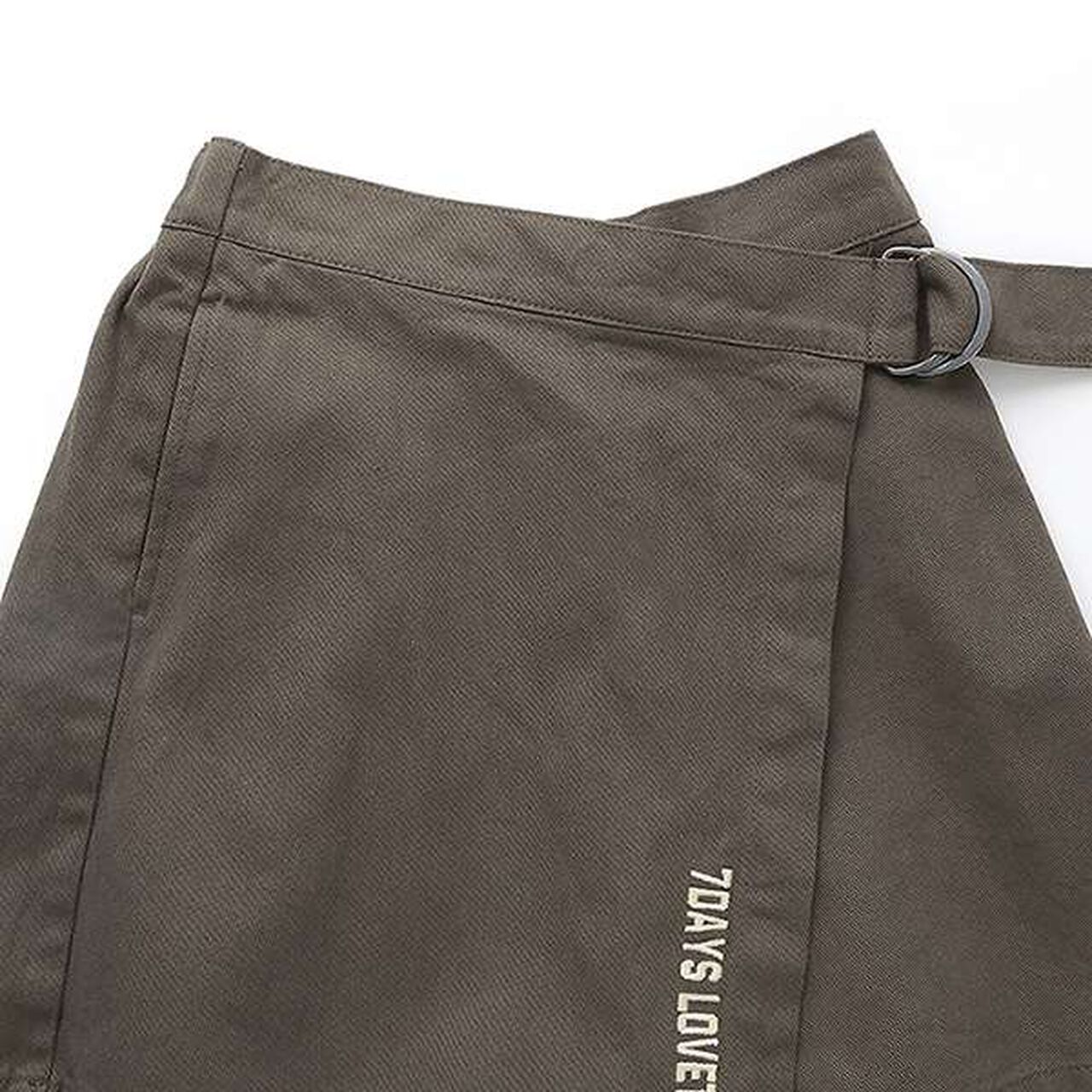 [7 Days] Wrap Culottes Skirt,Khaki, large image number 11