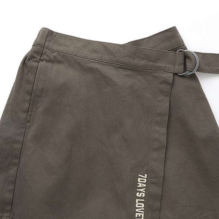 [7 Days] Wrap Culottes Skirt,Khaki, medium image number 11