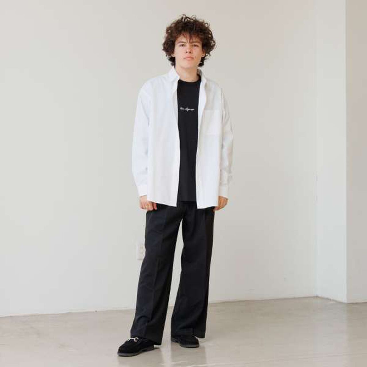 Oxford Button-Down Long-Sleeve Shirt,White, large image number 1