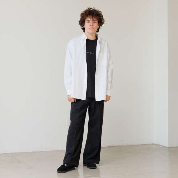 Oxford Button-Down Long-Sleeve Shirt,White, medium image number 1