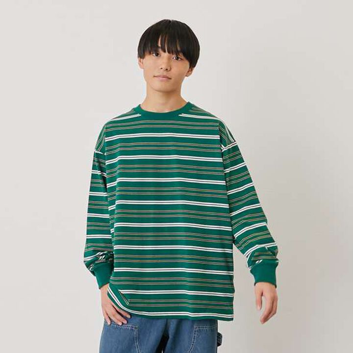Stripe Pattern Long-Sleeve T-Shirt,, medium