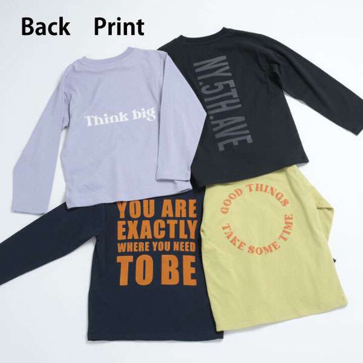 [365D.] Assorted Logo Print Long Sleeve T-Shirt,Ivory, medium image number 4