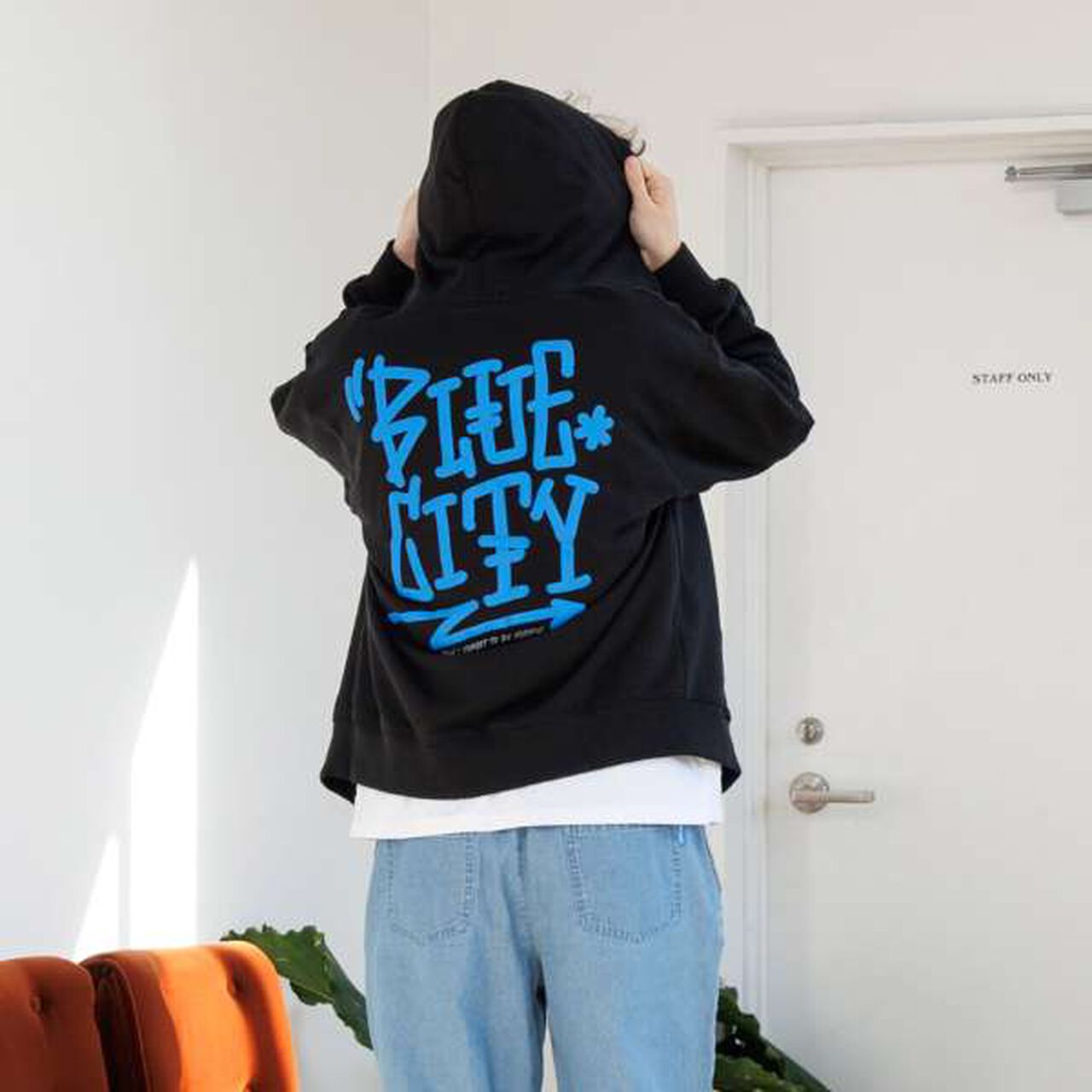 Quick-Dry Resistant to Pilling Back Print Zip-Up Big Parka,Top gray, large image number 15