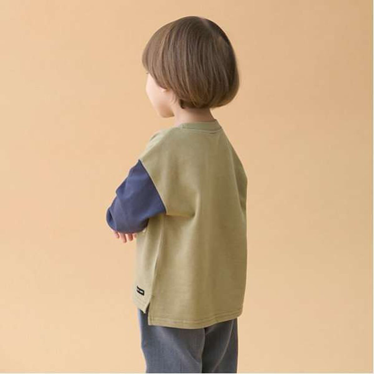 Dinosaur Embroidered Long Sleeve T-Shirt,Khaki, large image number 5