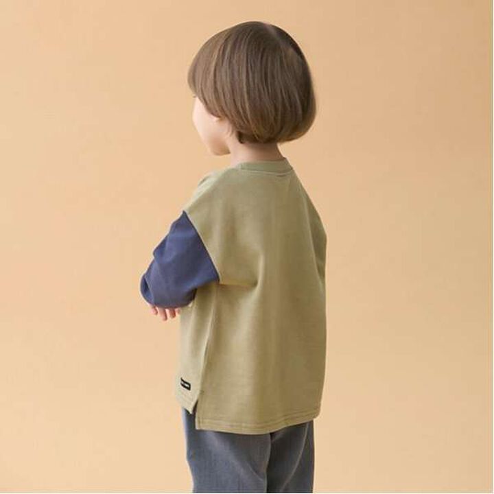 Dinosaur Embroidered Long Sleeve T-Shirt,Khaki, medium image number 5