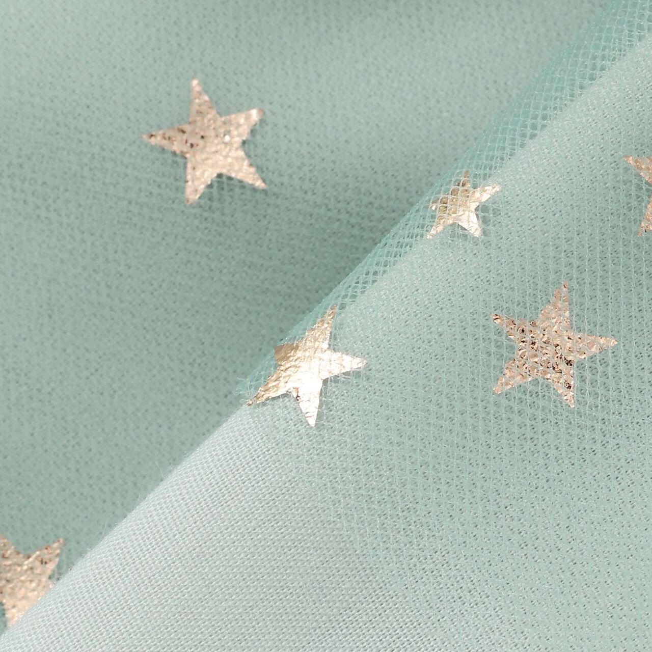 Tulle Frill One-Piece Dress,Blue green, large image number 12