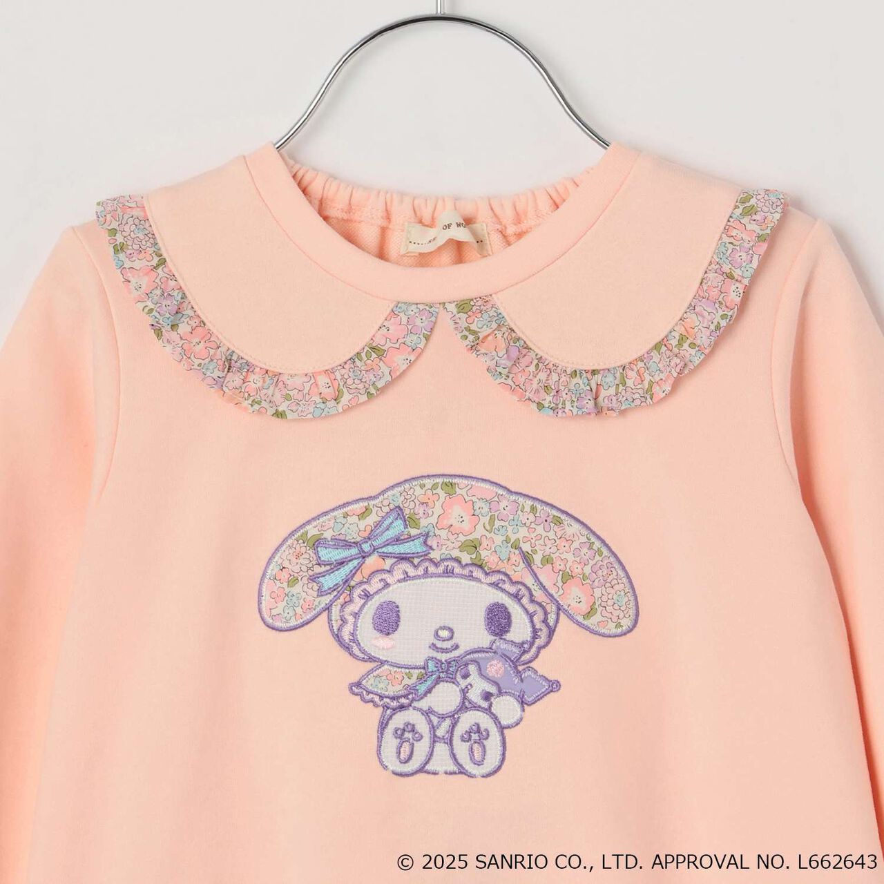My Melody Liberty Fabric Appliqu&eacute; Sweatshirt,Pearl white, large image number 2