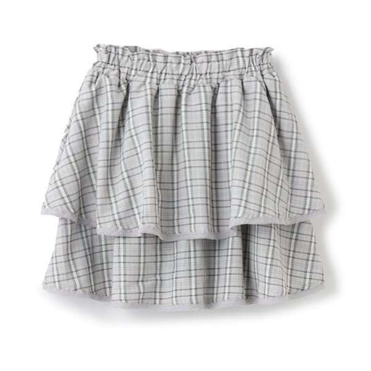 Tiered Frill Skirt with Shorts,Gray, large image number 19