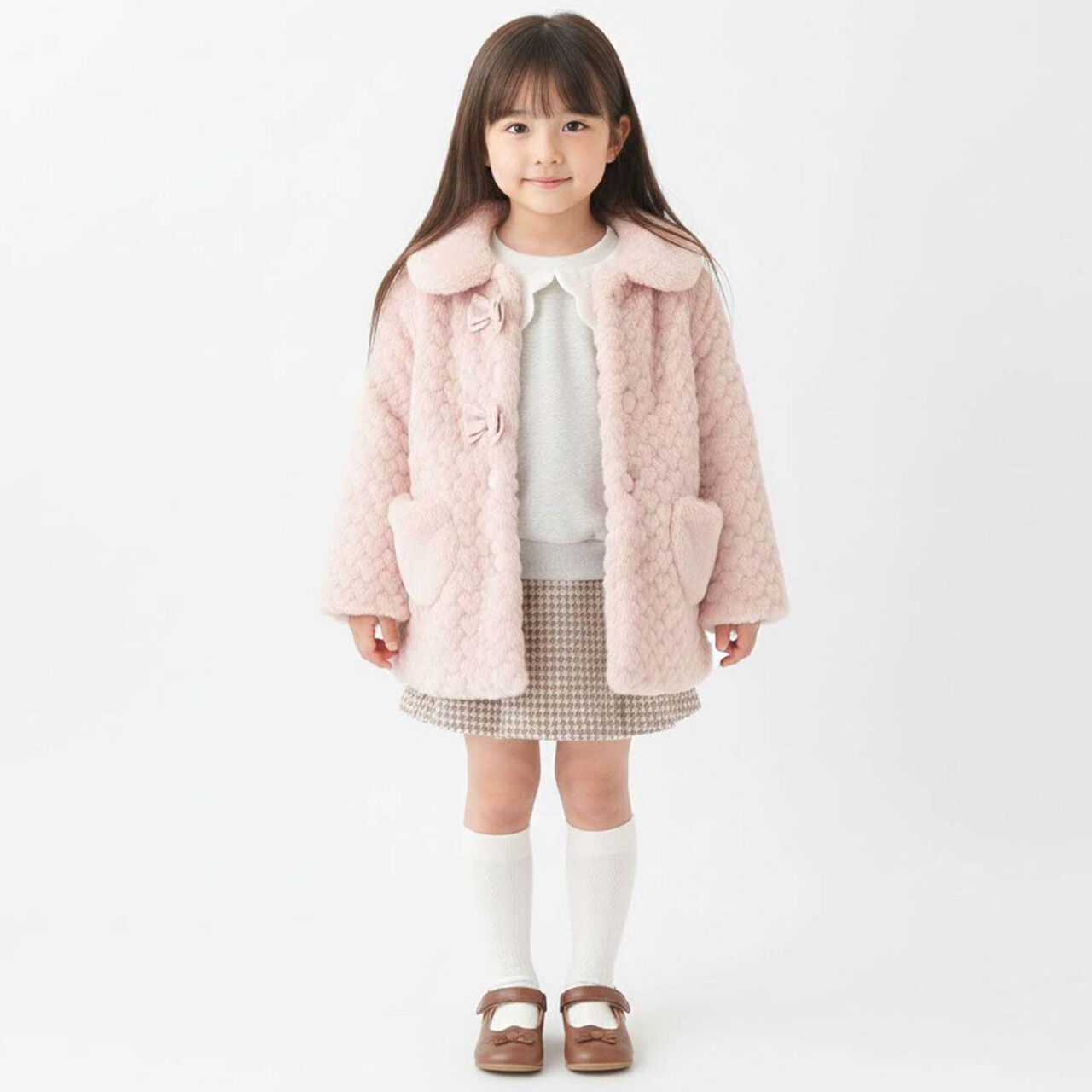 Faux Fur Coat,Pink, large image number 12