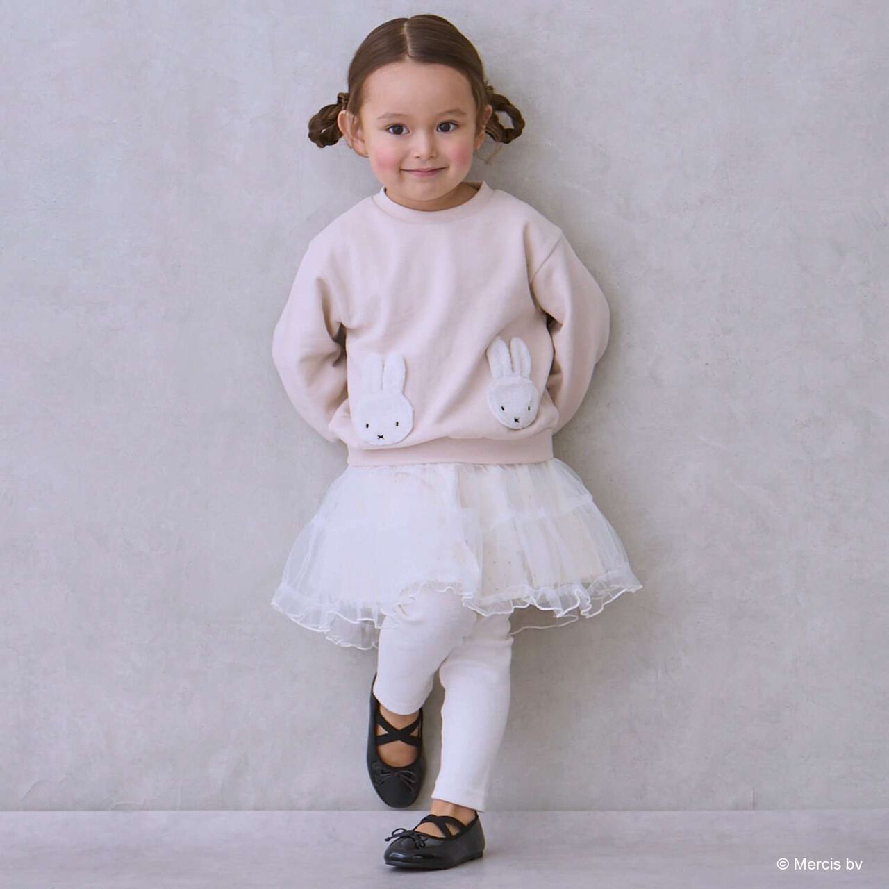 [Miffy] Motif Sweatshirt,Black, large image number 4