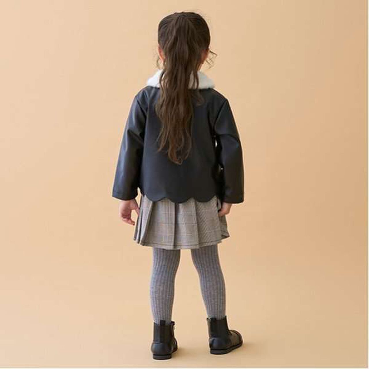 [Link] Faux Leather Jacket,Brown, large image number 9