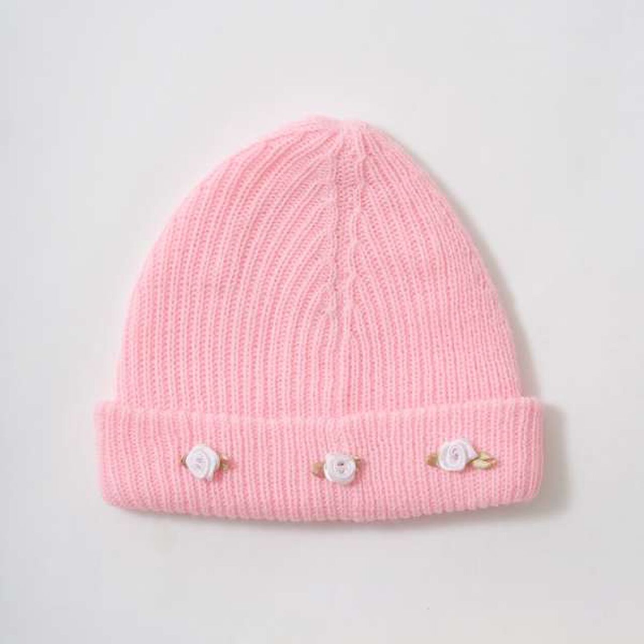 Ribbon Flower Assortment Knit Cap,Sax blue, large image number 15