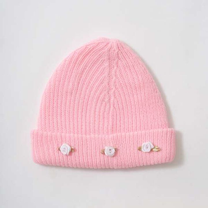 Ribbon Flower Assortment Knit Cap,Sax blue, medium image number 15