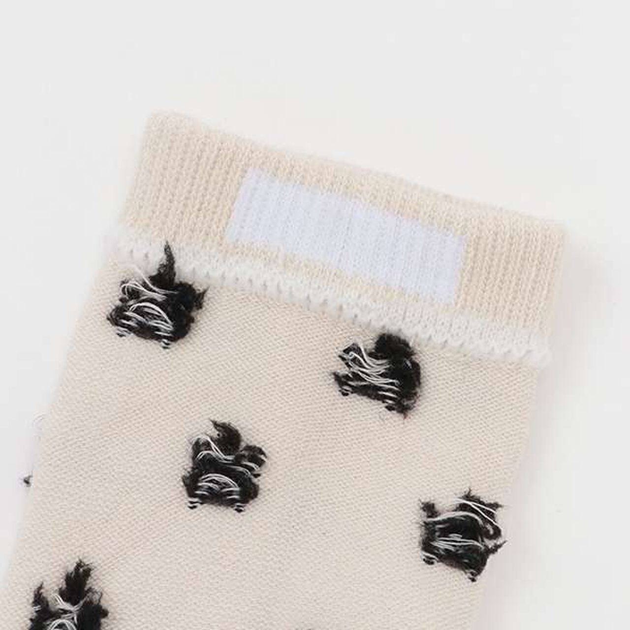 Bear & Star Crew Socks 2P,Pearl white, large image number 3