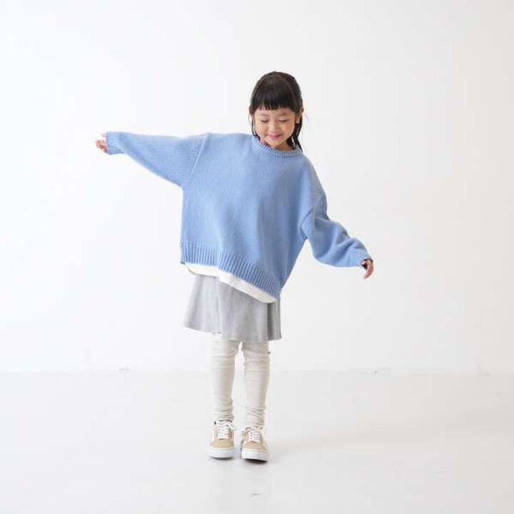 [Matching with Dad Outfit] Machine Washable Kids Layered Hem Knitwear,Striped, medium image number 5