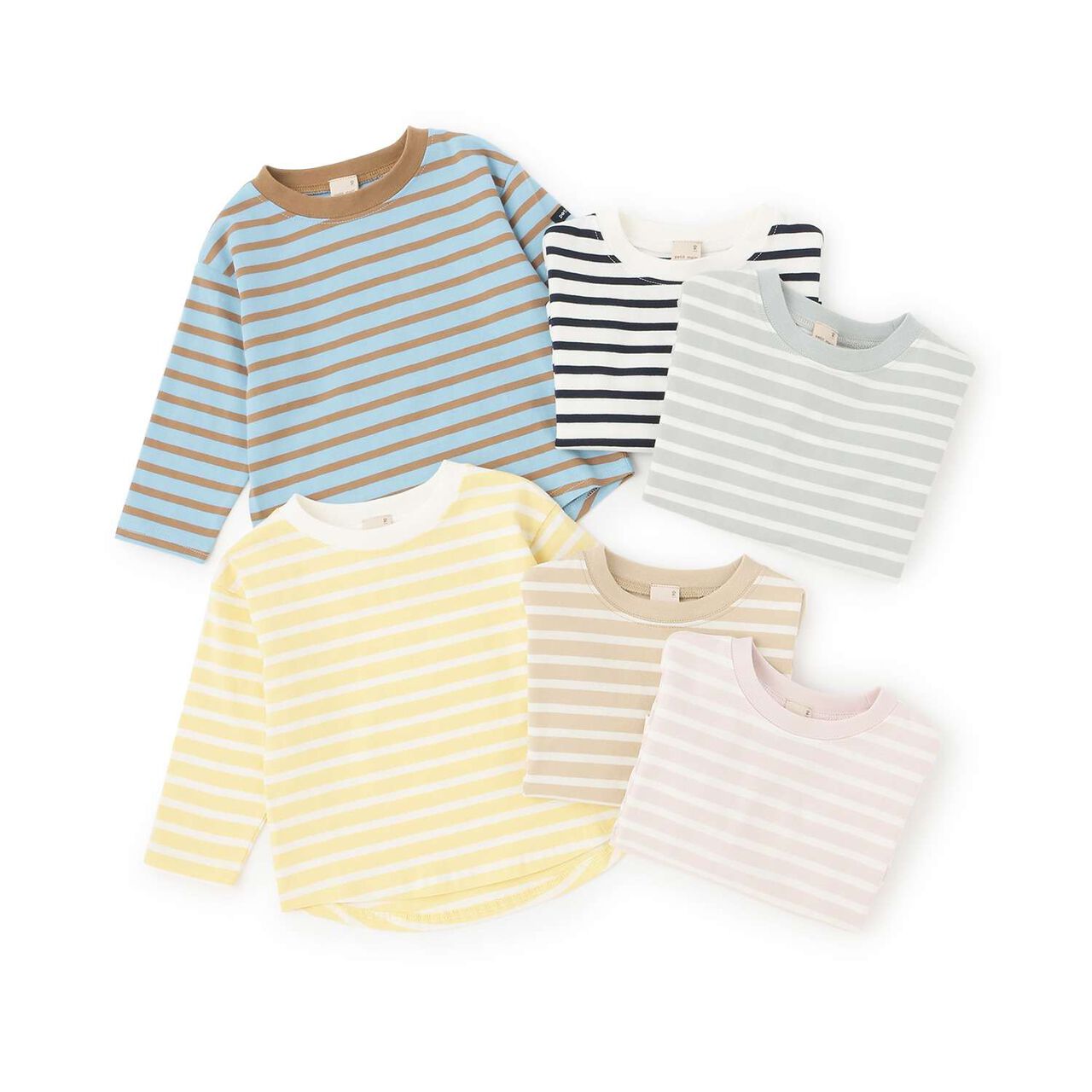 Anti-Stain Stripe Long-Sleeve T-Shirt,Yellow, large image number 9